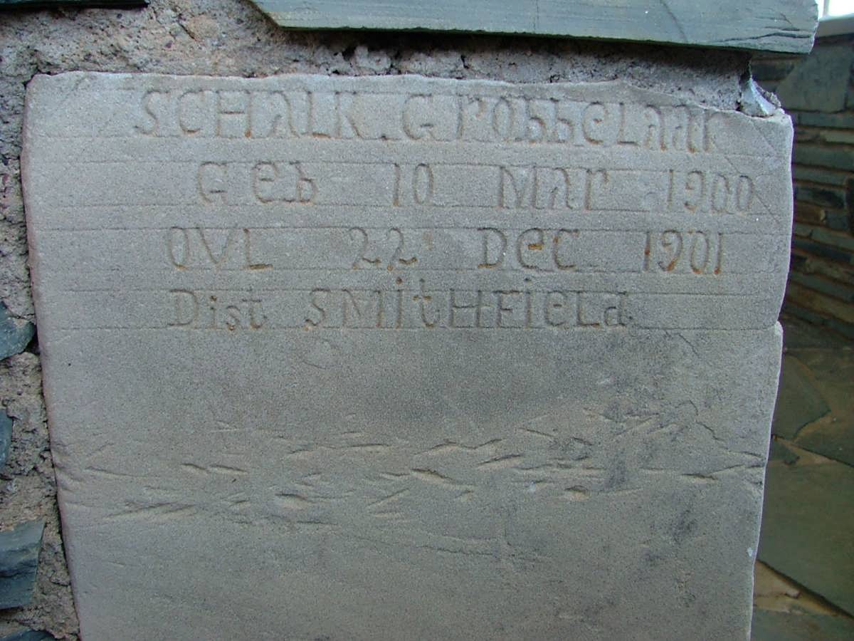 GROBBELAAR Schalk 1900-1901