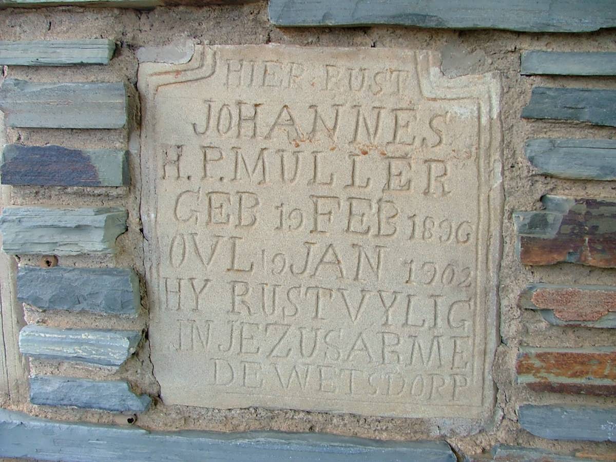 MULLER Johannes H.P. 1896-1902