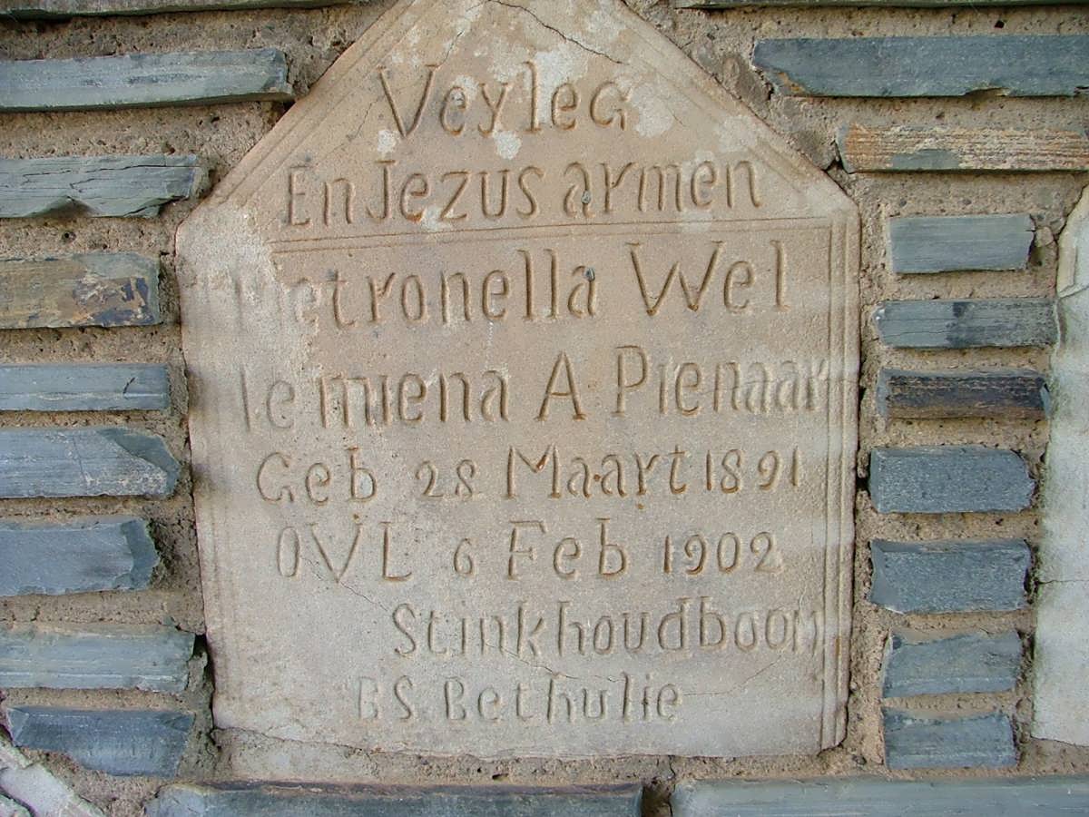 PIENAAR Pietronella Wellemiena A. 1891-1902