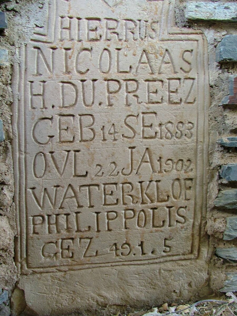 PREEZ Nicolaas H., du 1883-1902