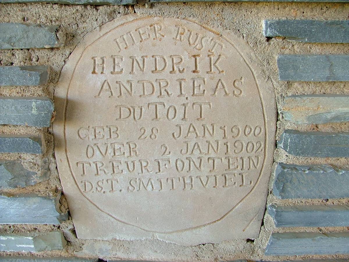 TOIT Hendrik Andrieas, du 1900-1902