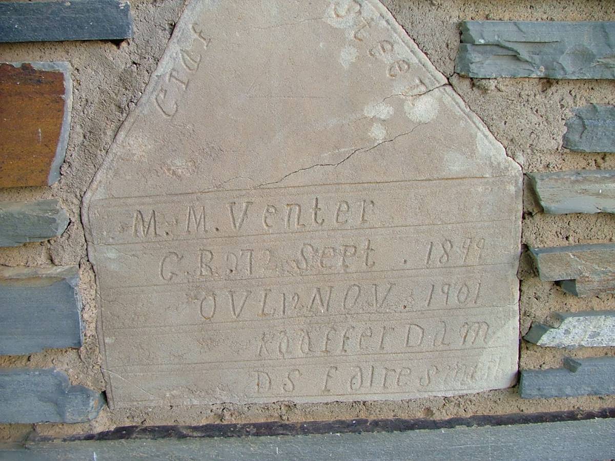 VENTER M.M. 1899-1901