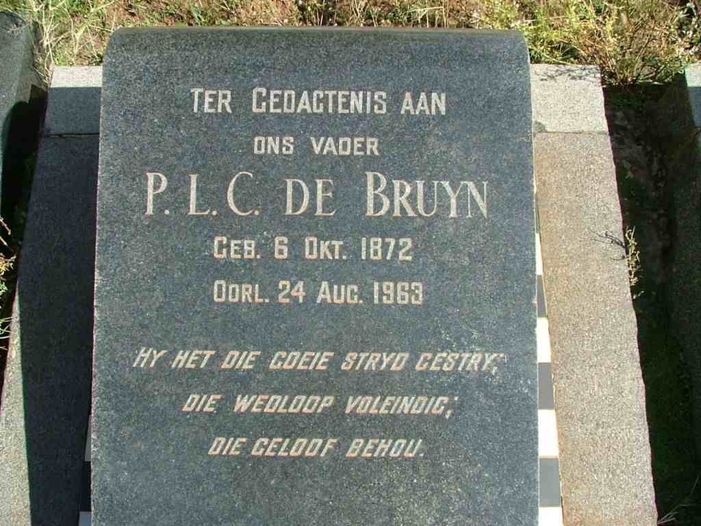 BRUYN P.L.C., de 1872-1963