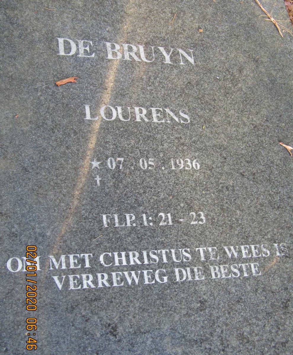 BRUYN Lourens, de 1936-