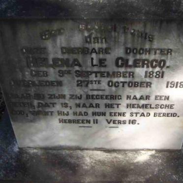 CLERCQ Helena, le 1881-1918