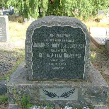 COMBRINCK Johannes Lodewicus -1934 &amp; Cecilia Aletta VAN HEERDEN -1945