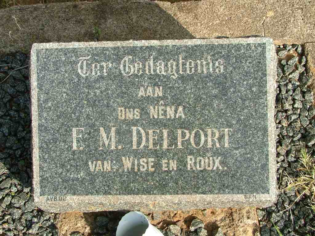 DELPORT F.M.