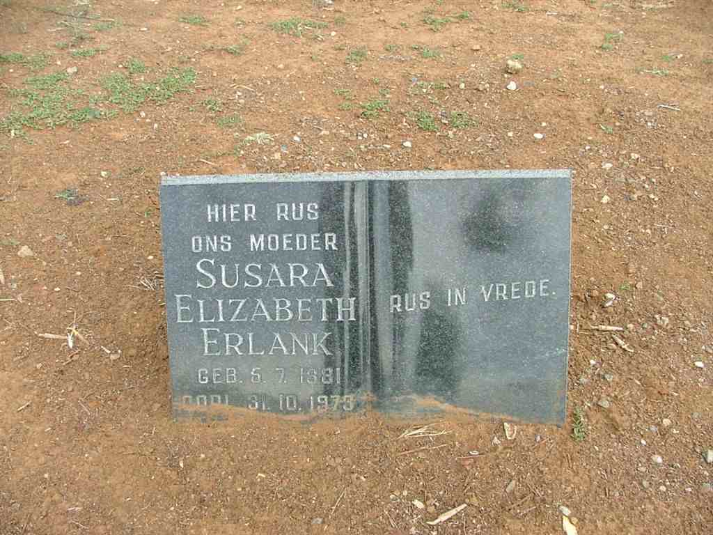 ERLANK Susara Elizabeth 1881-1973