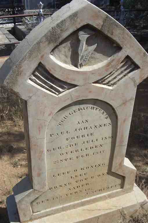 FOURIE Paul Johannes 1898-1917