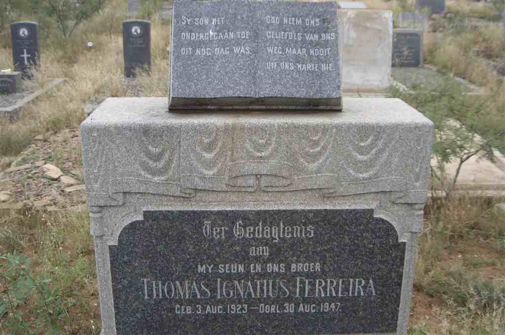 FERREIRA Thomas Ignatius 1923-1947