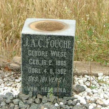 FOUCHE J.A.C. nee WIESE 1865-1952