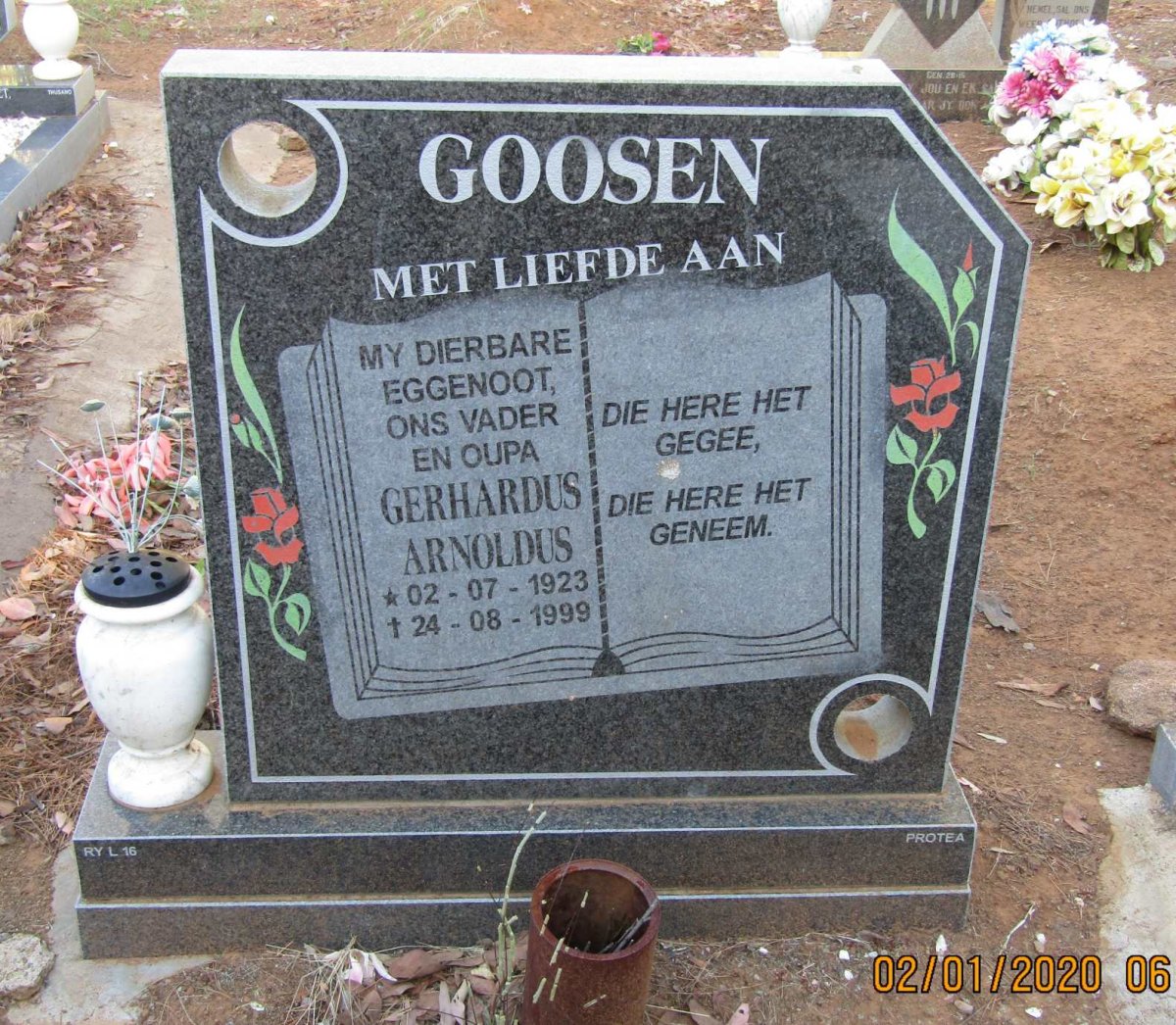GOOSEN Gerhardus Arnoldus 1923-1999