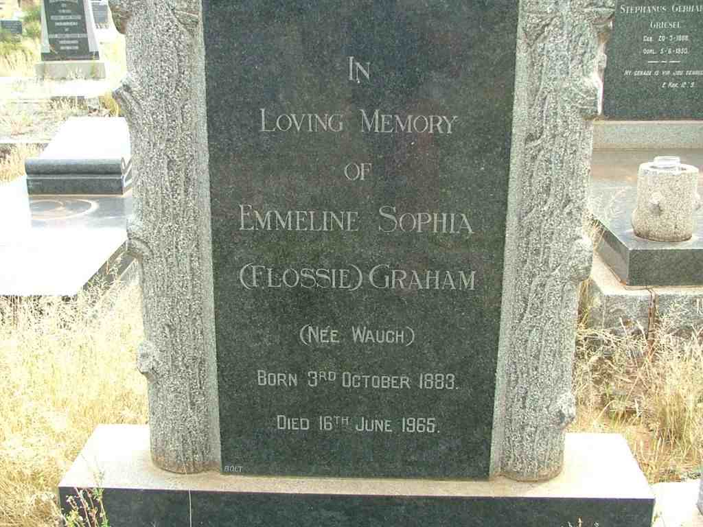 GRAHAM Emmeline Sophia nee WAUGH 1883-1965