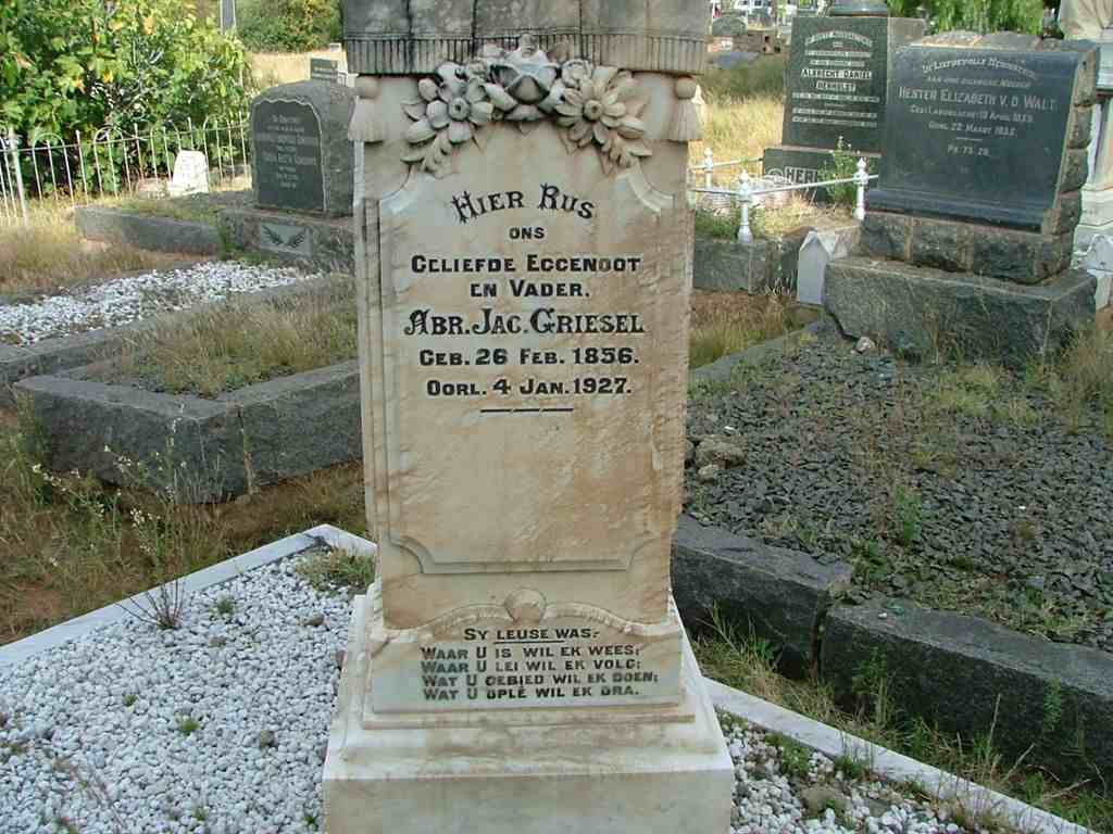 GRIESEL A.J. 1856-1927