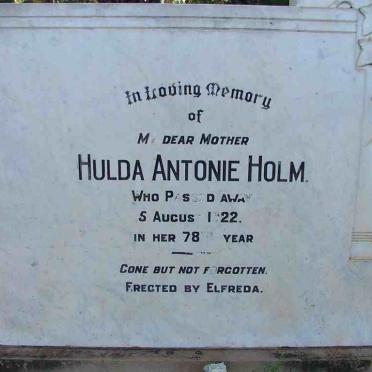 HOLM Hulda Antonie -1922