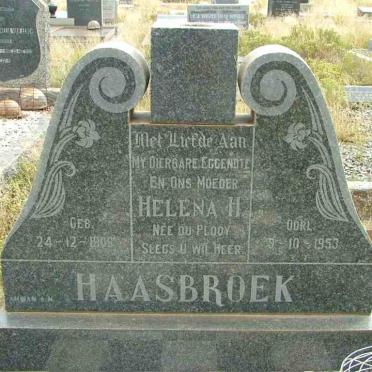 HAASBROEK Helena H. nee DU PLOOY 1909-1953