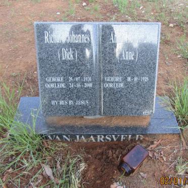 JAARSVELD Richard Johannes, van 1920-2000 &amp; Anna Francina 1925-