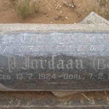 JORDAAN H.P. 1924-1961