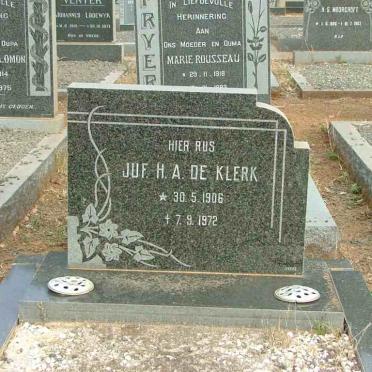 KLERK H.A., de 1906-1972