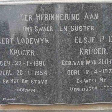 KRUGER Gert Lodewyk 1880-1954 &amp; Elsje P.E. VAN WYK 1890-1970