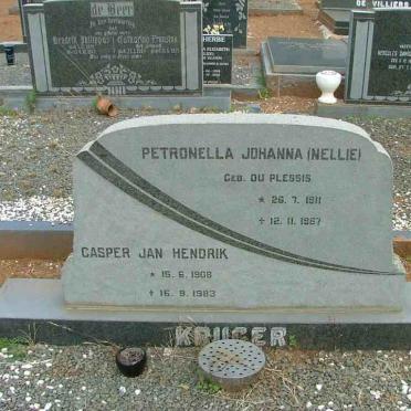 KRUGER Casper Jan Hendrik 1908-1983 &amp; Petronella Johanna DU PLESSIS 1911-1967