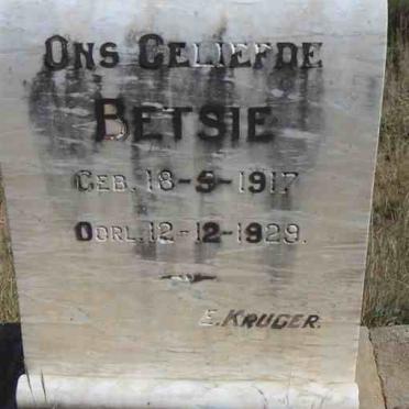 KRUGER Betsie 1917-1929