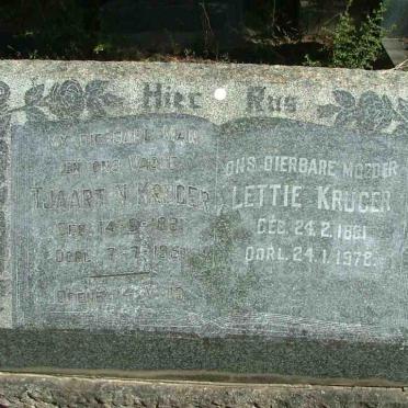 KRUGER Tjaart N. 1881-1951 &amp; Lettie KRUGER 1891-1978