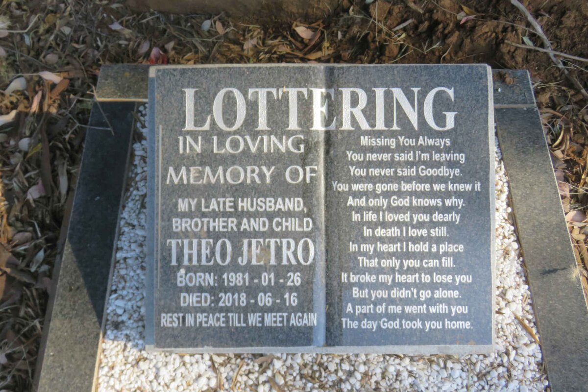 LOTTERING Theo Jetro 1981-2018