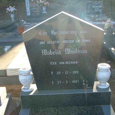 MOOLMAN Mabelia nee VAN HEERDEN 1919-1987