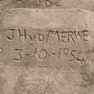 MERWE J.H., v.d. -1954