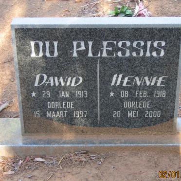PLESSIS Dawid, du 1913-1997 :: DU PLESSIS Hennie 1918-2000
