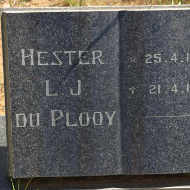 PLOOY Hester L.J., du 1902-1974
