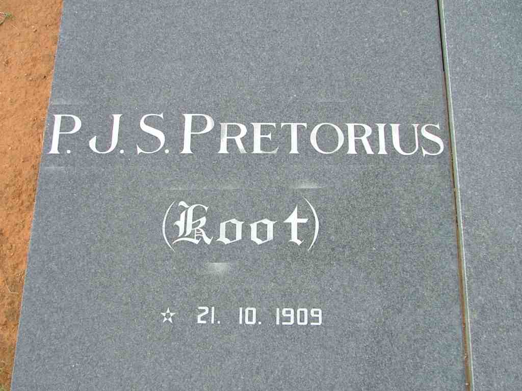 PRETORIUS P.J.S. 1909-