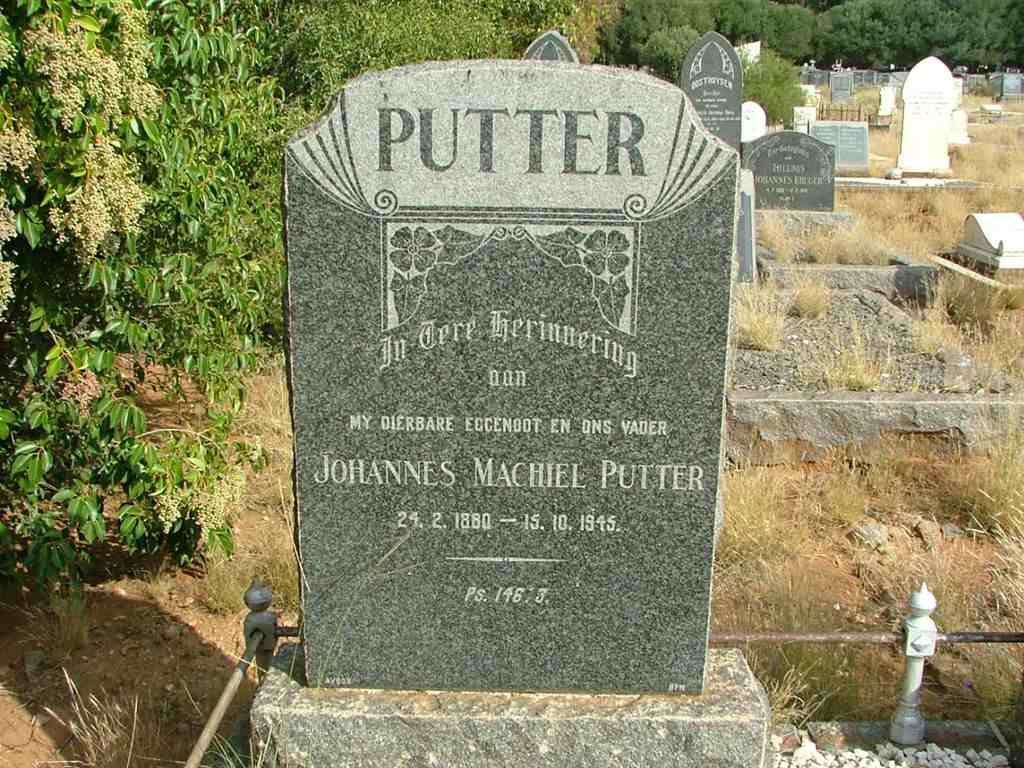 PUTTER Johannes Machiel 1880-1945