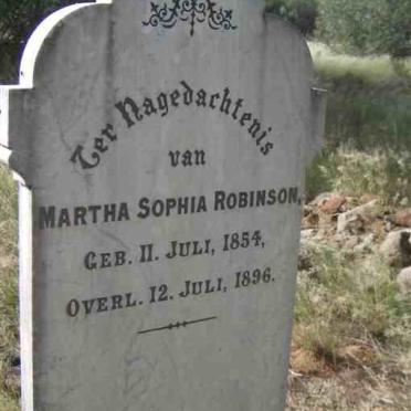 ROBINSON Martha Sophia 1854-1896
