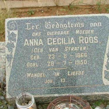 ROOS Anna Cecilia nee VAN STRATEN 1866-1950