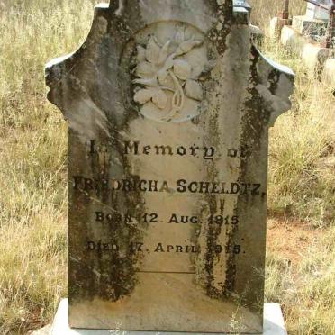 SCHELDTZ Friedricha 1815-1915