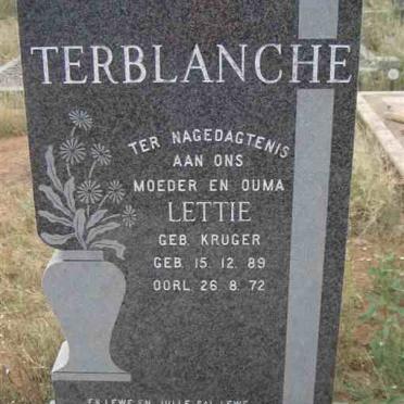 TERBLANCHE Lettie nee KRUGER 1889-1972