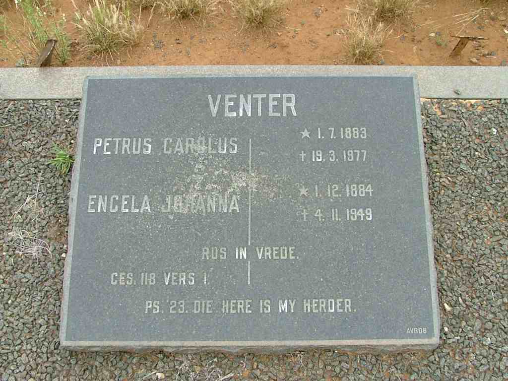 VENTER Petrus Carolus 1883-1977 &amp; Engela Johanna 1884-1949