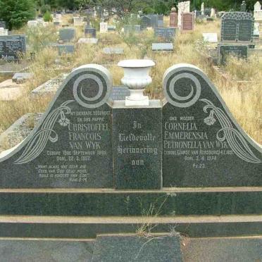 WYK Christoffel Francois, van 1885-1957 &amp; Cornelia Emmerensia Petronella JANSE VAN RENSBURG 1891-1974