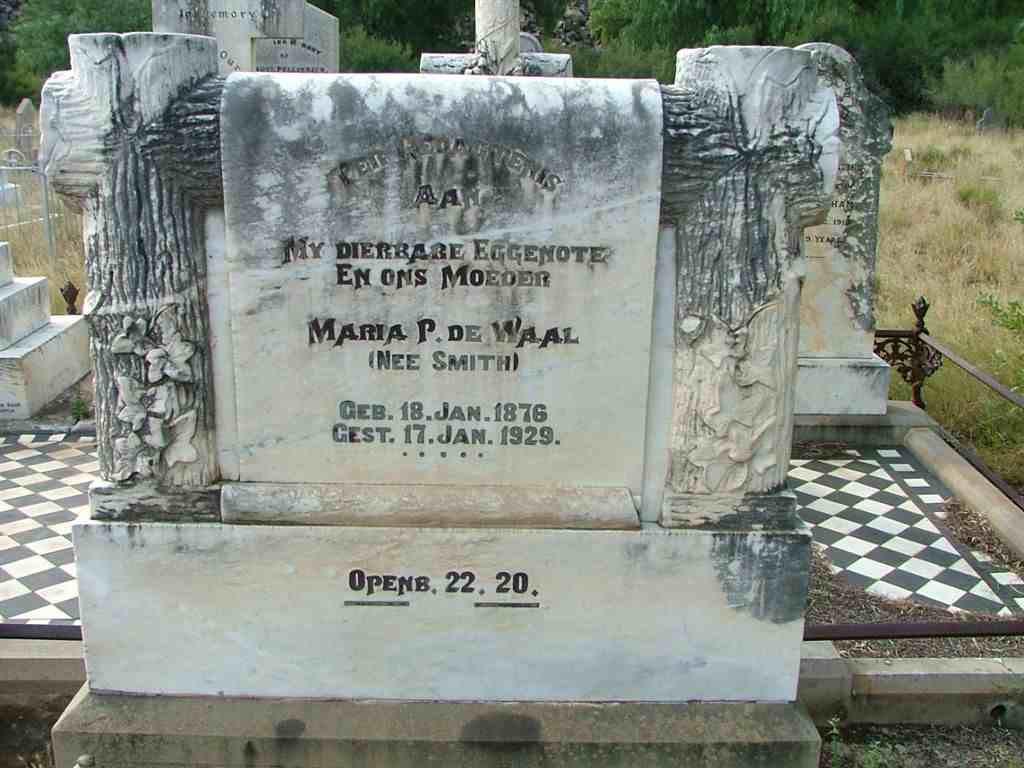 WAAL Maria P., de nee SMITH 1876-1929