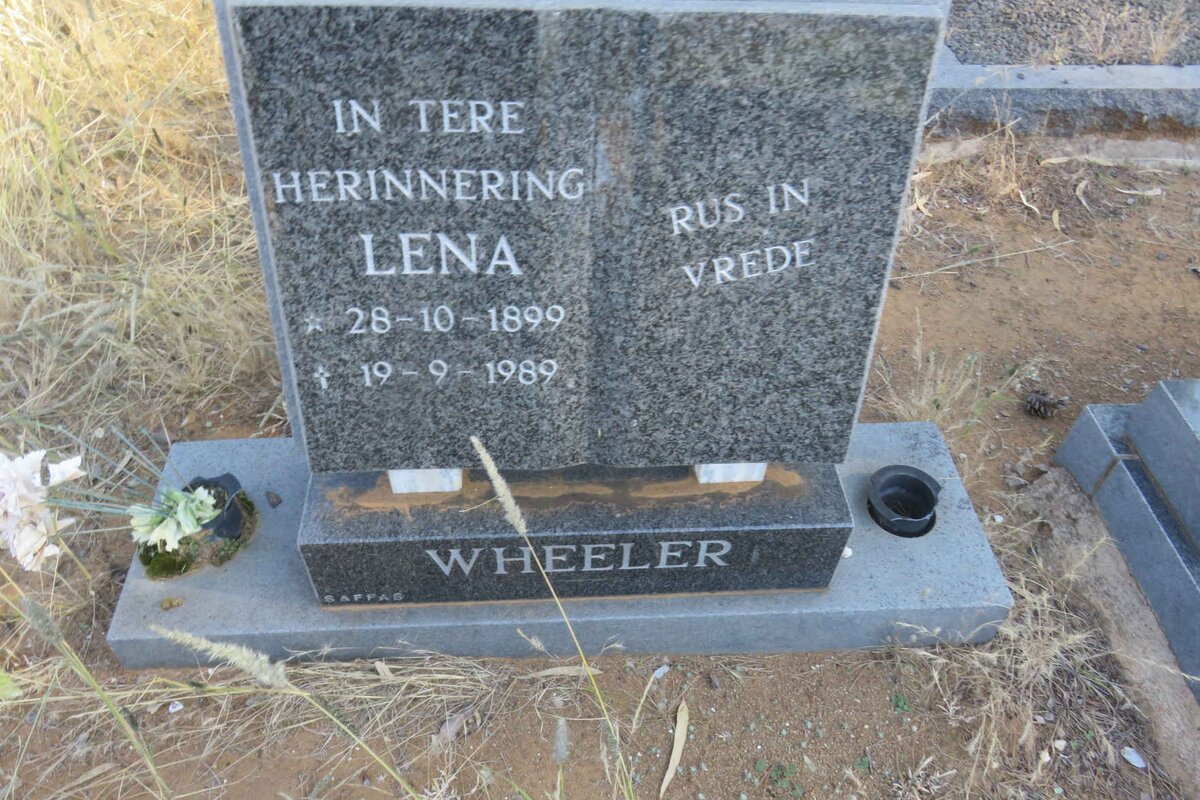 WHEELER Lena 1899-1989