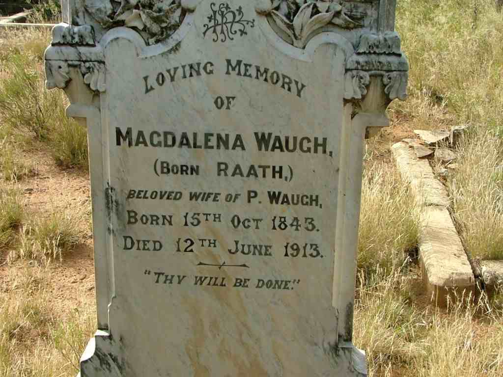WAUGH Magdalena nee RAATH 1843-1913