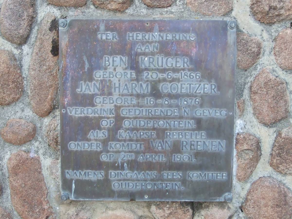 KRÜGER Ben 1866-1901 :: COETZER Jan Harm 1876-1901