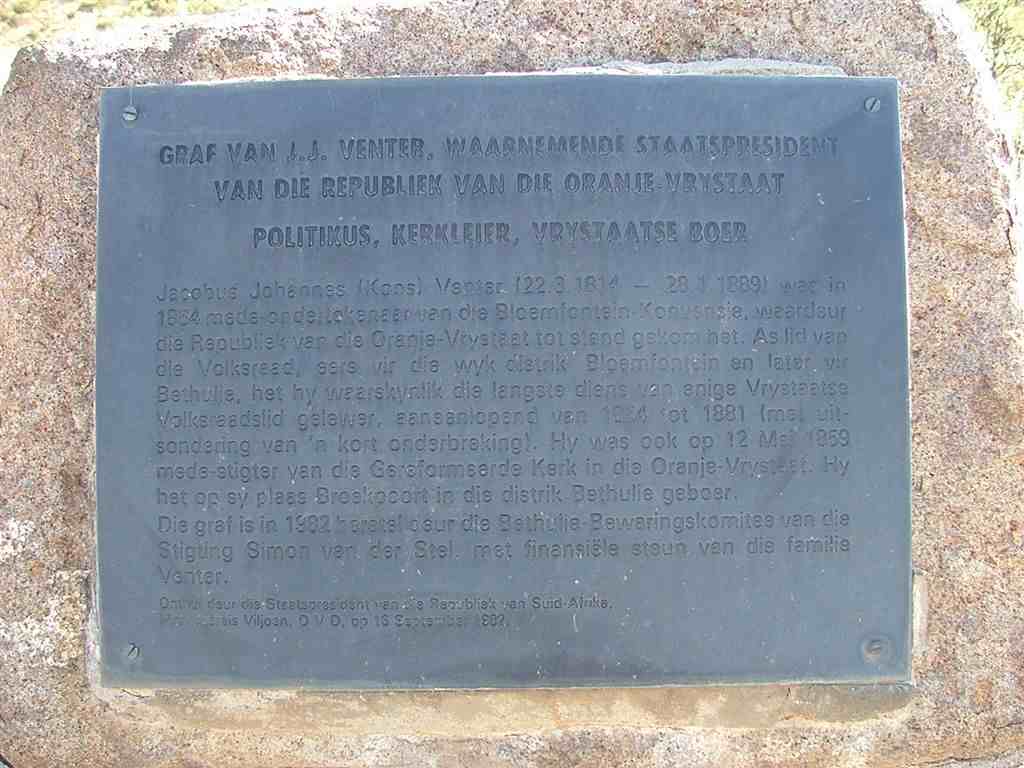 VENTER Jacobus Johannes 1814-1889