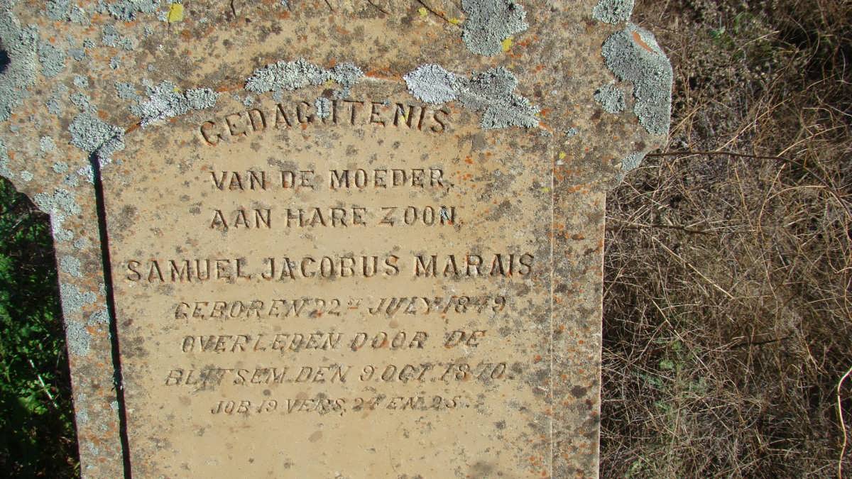 MARAIS Samuel Jacobus 1849-1870
