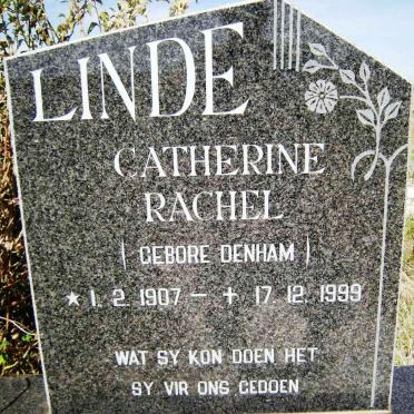 LINDE Catherine Rachel nee DENHAM 1907-1999
