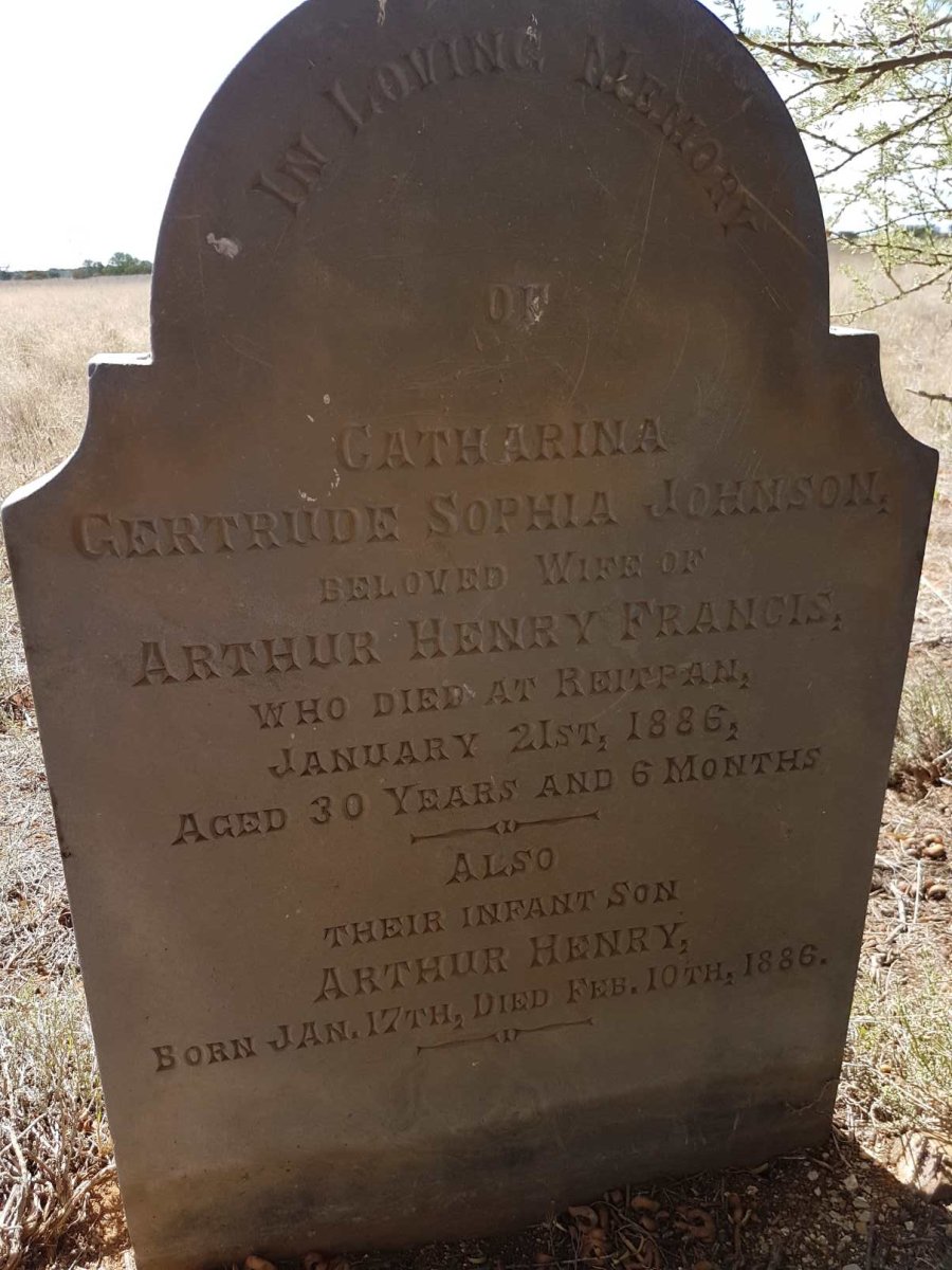 FRANCIS Catharina Gertrude Sophia Johnson -1886 :: FRANCIS Arthur Henry 1886-1886