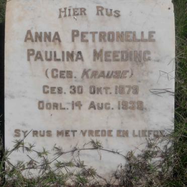 MEEDING Anna Petronelle Paulina nee KRAUSE 1879-1939