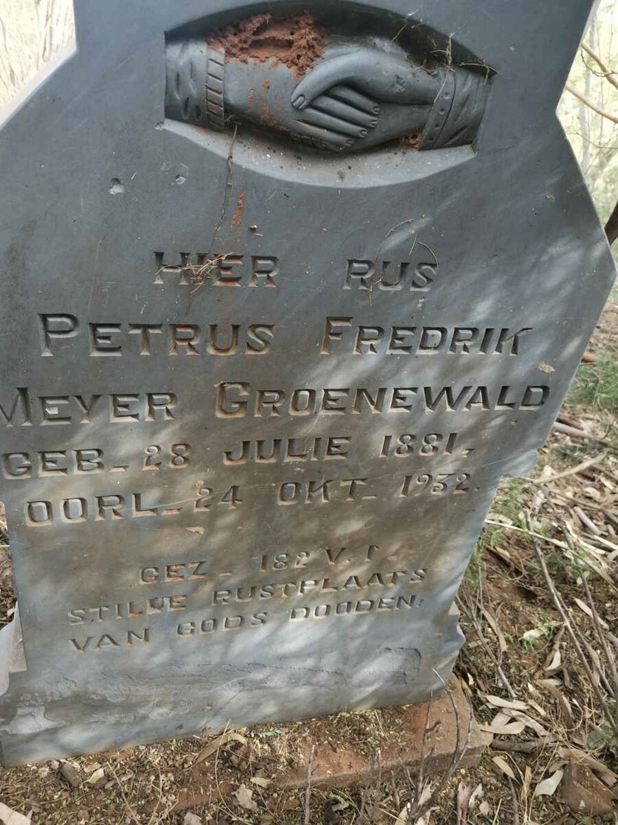 GROENEWALD Petrus Fredrik Meyer 1881-1932